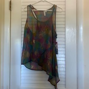 HangTen Asymmetrical Art Top